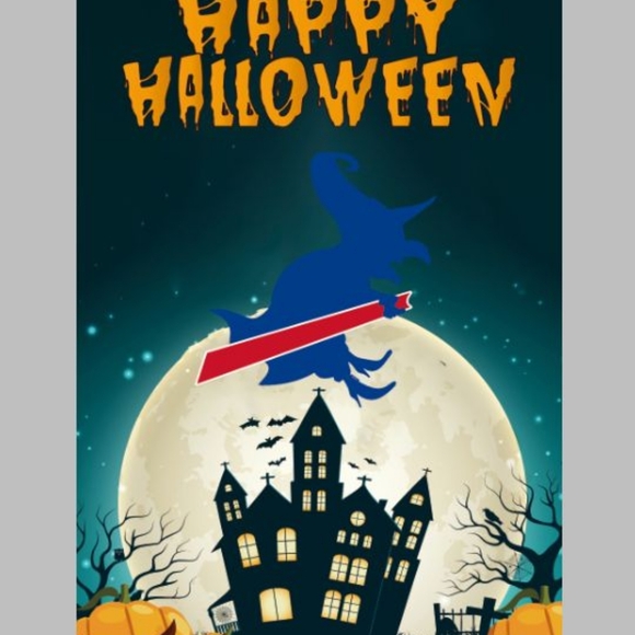Buffalo Bills Halloween Garden Sign 12'x18' Doubled Sided Post Included ●New● - Picture 6 of 8